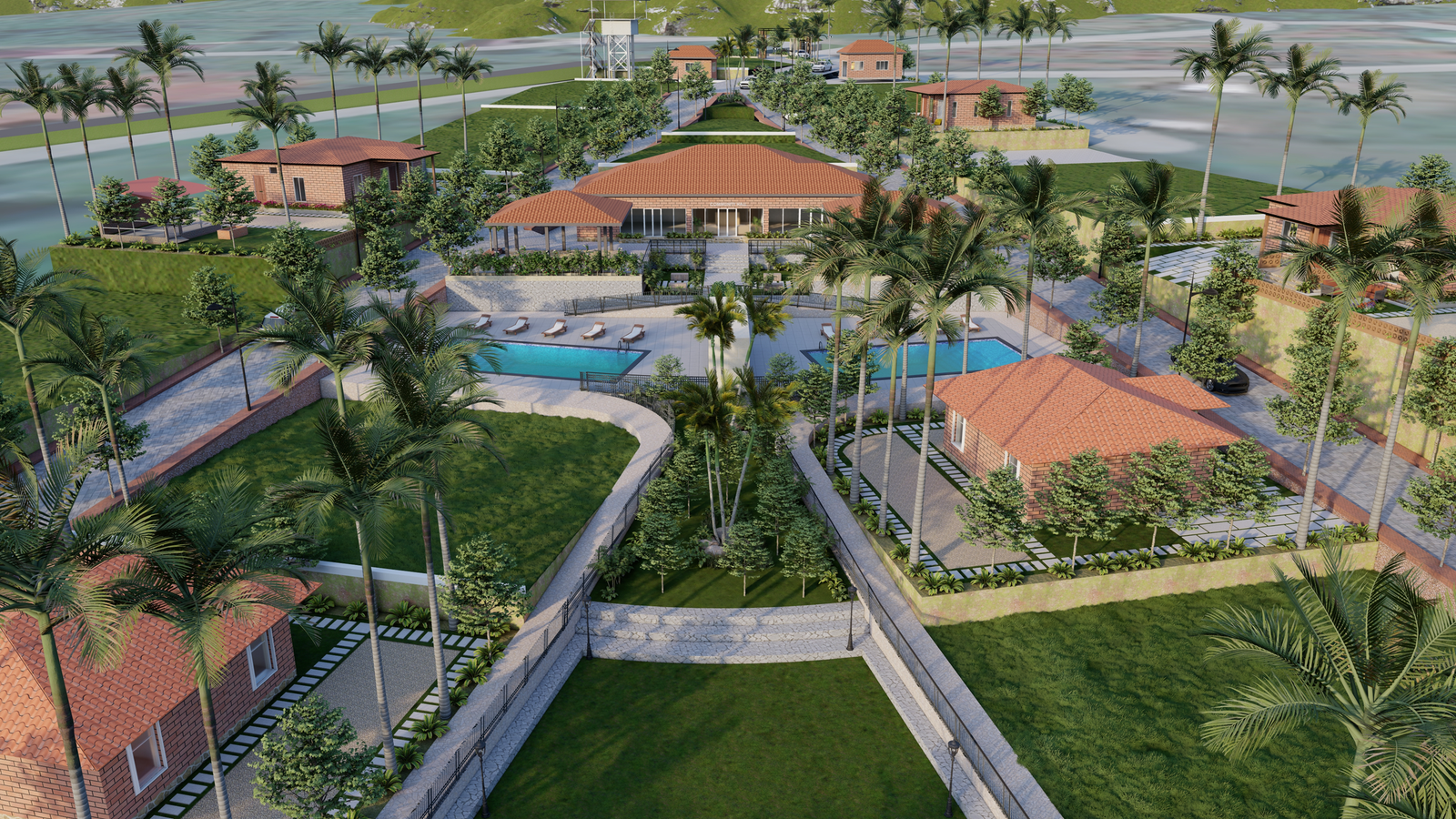 Swadesha Eco Viva central garden visualisation