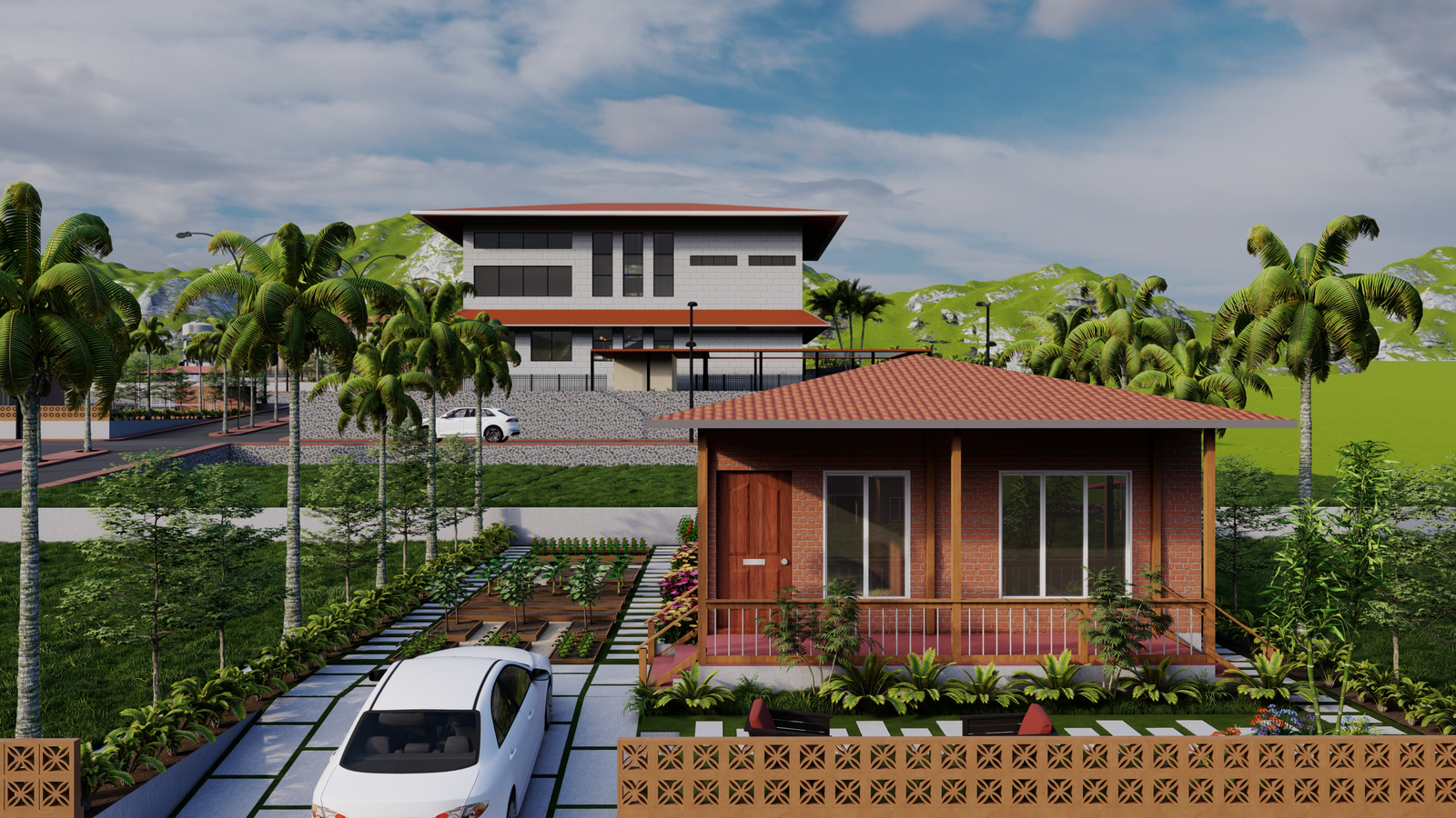 Full front view of the approved Eco Viva weekend-home concept